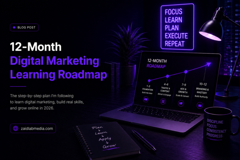 My 12-Month Digital Marketing Learning Roadmap (2026)